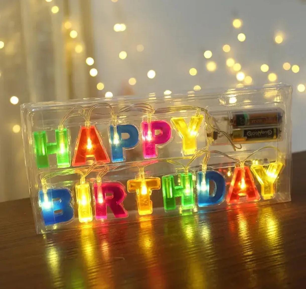 SCRITTA HAPPY BIRTHDAY LUMINOSA