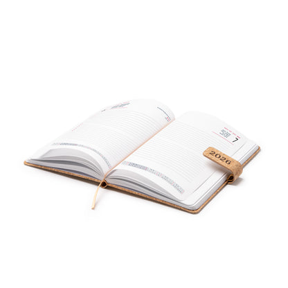 Agenda in formato A5 realizzata con sughero