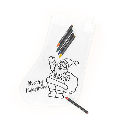 Calzino con divertente disegno natalizio da colorare