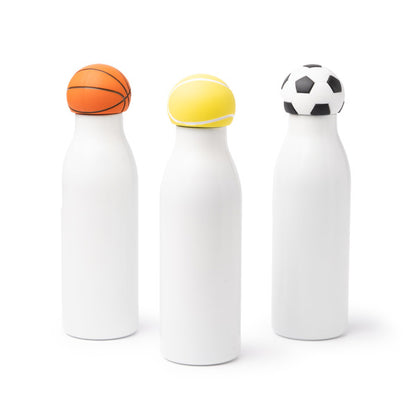 Bottiglia termica con tappo da sport a doppia parete in acciaio inossidabile 304, capacità 550 ml.