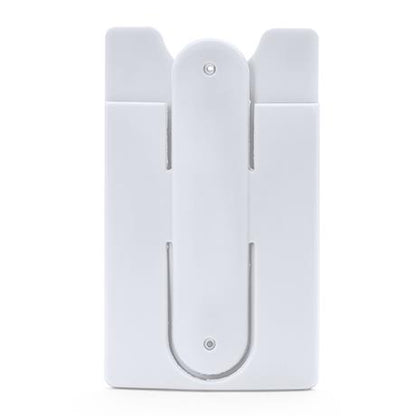 Pratico supporto in silicone con lato adesivo. Molto utile come portacellulare ma anche come portacarte e portadenaro