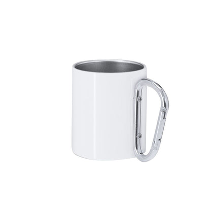 Tazza acciaio doppia parete  220 ml sublimatica con moschettorne