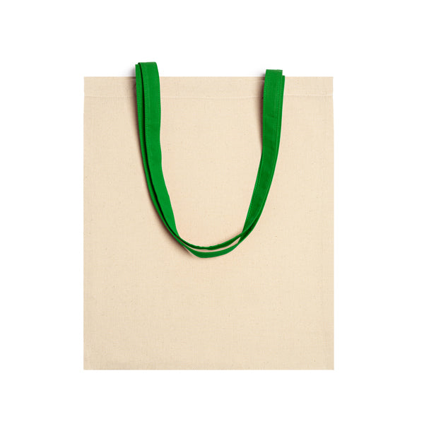 Shopper 100% cotone 105 g/m². Manici lunghi 70 cm colorati.