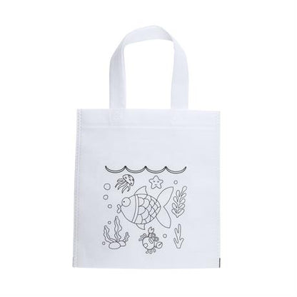 Borsa per bambini in TNT con disegno da colorare